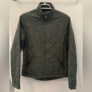 Taylor Stitch quilted vertical jacket in Olive Green